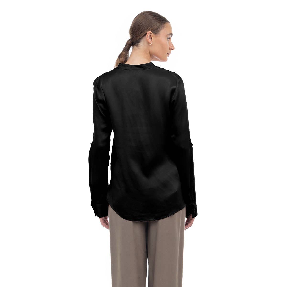 Collar Band Viscose Blouse