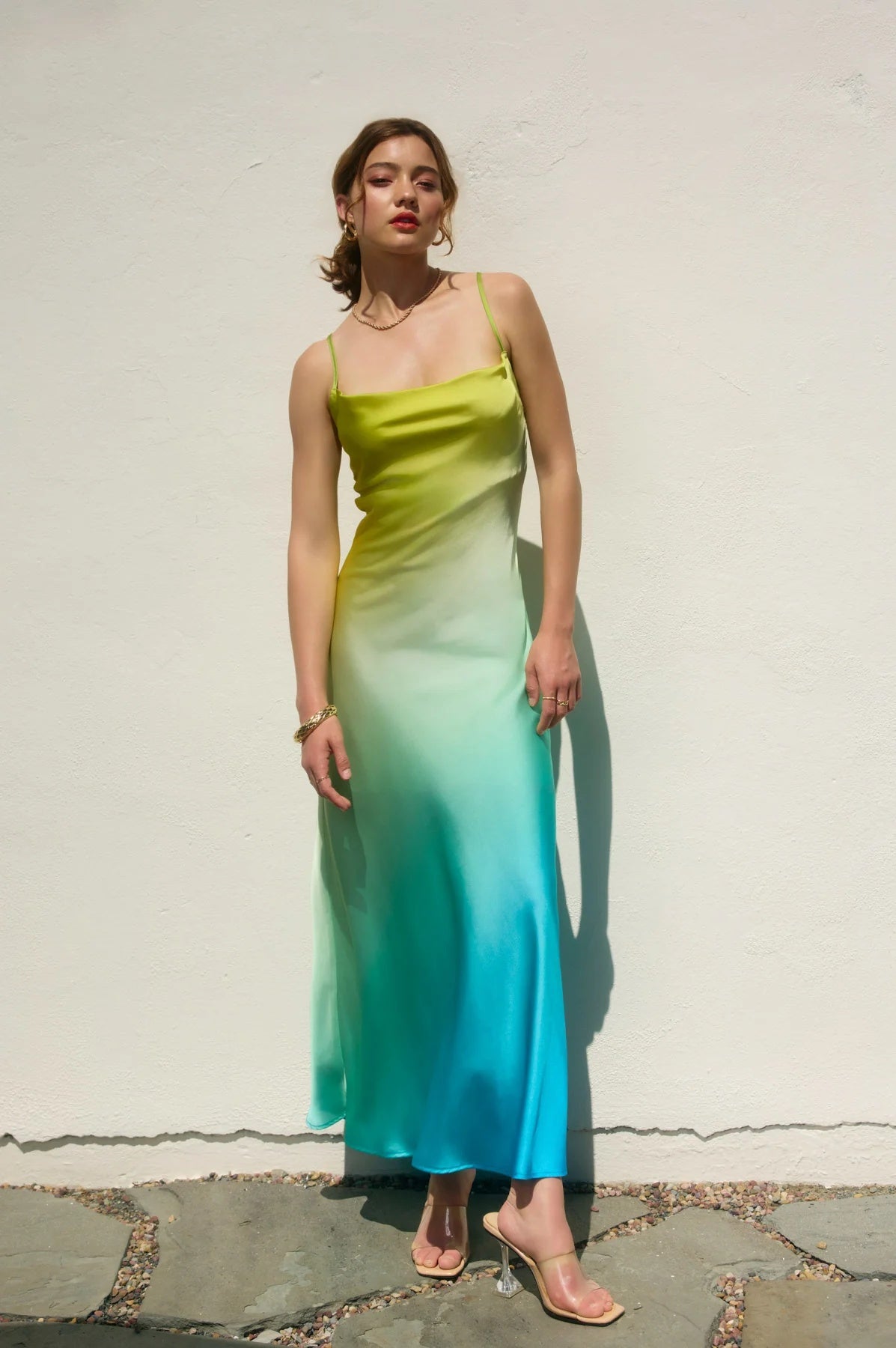 Maui Blues Ombre Maxi Dress