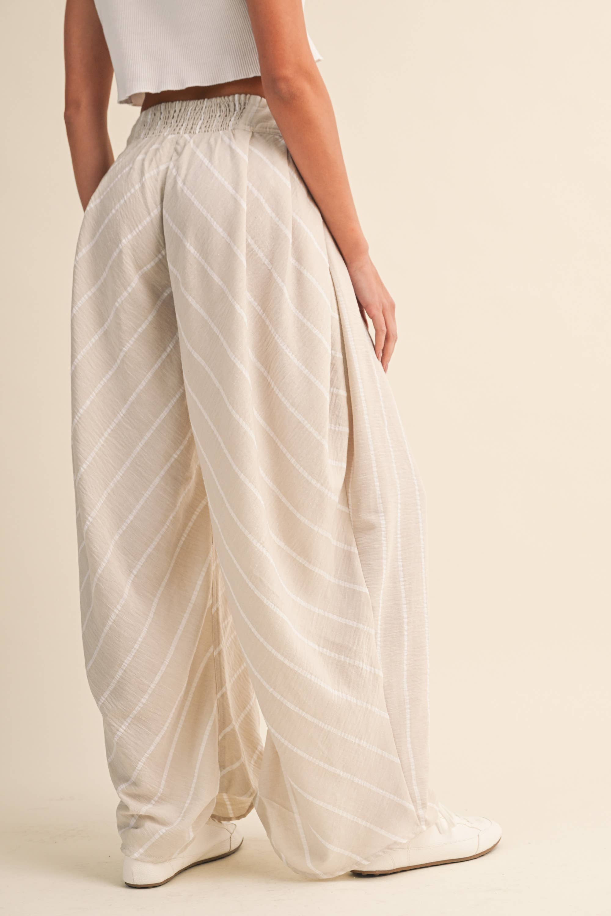 Multi Stripe Wide Leg Pants