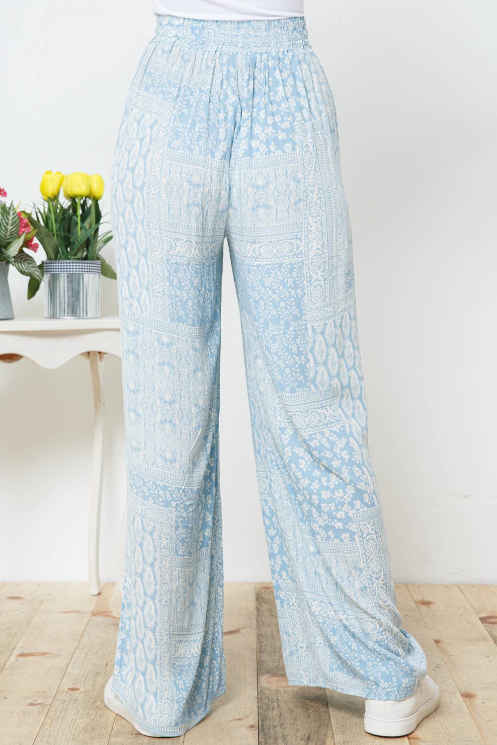 Paisley Print Drawstring Pants