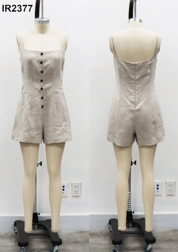Linen Button Down Romper