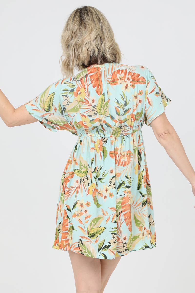 Tropical Kimono Dress