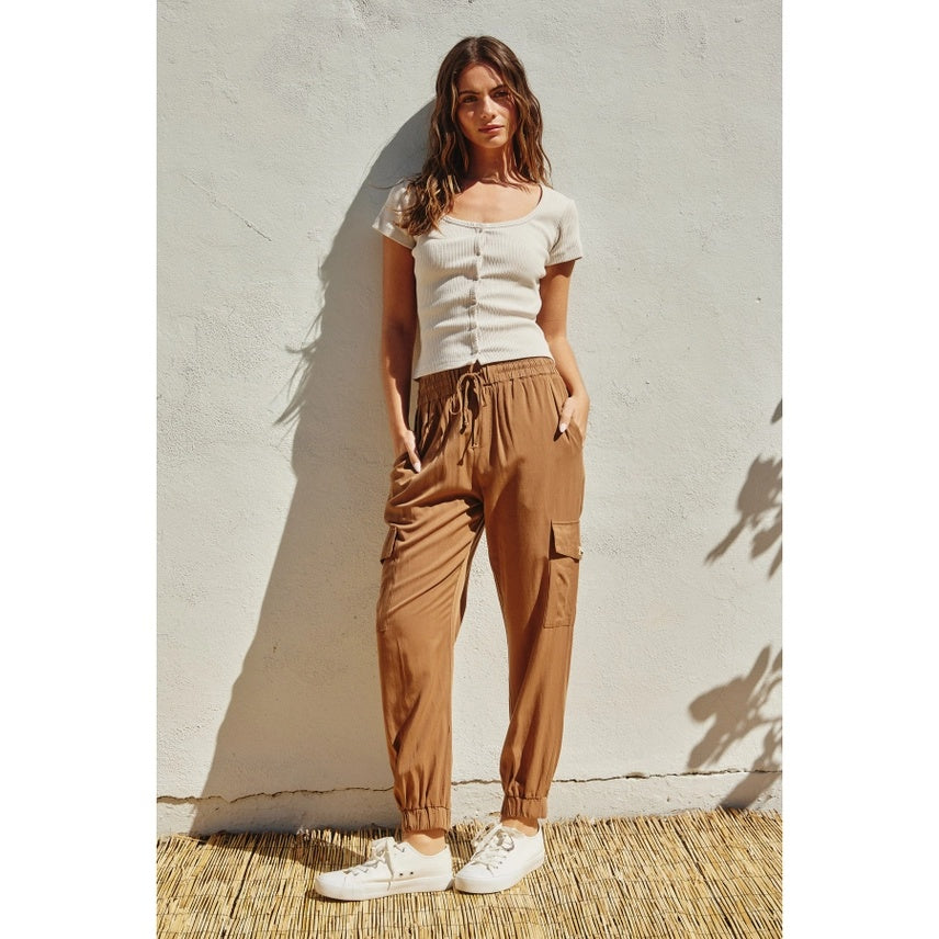 Drawstring Cargo Joggers