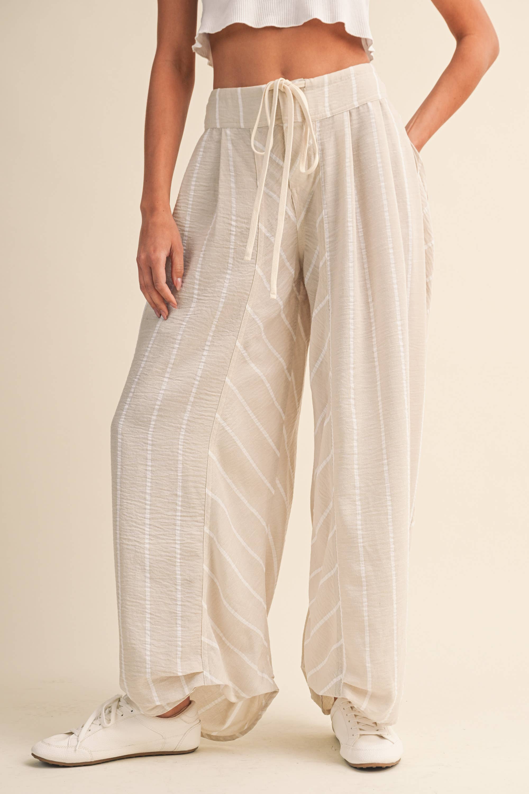 Multi Stripe Wide Leg Pants