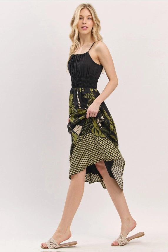 Paradise Smocked Midi Dress
