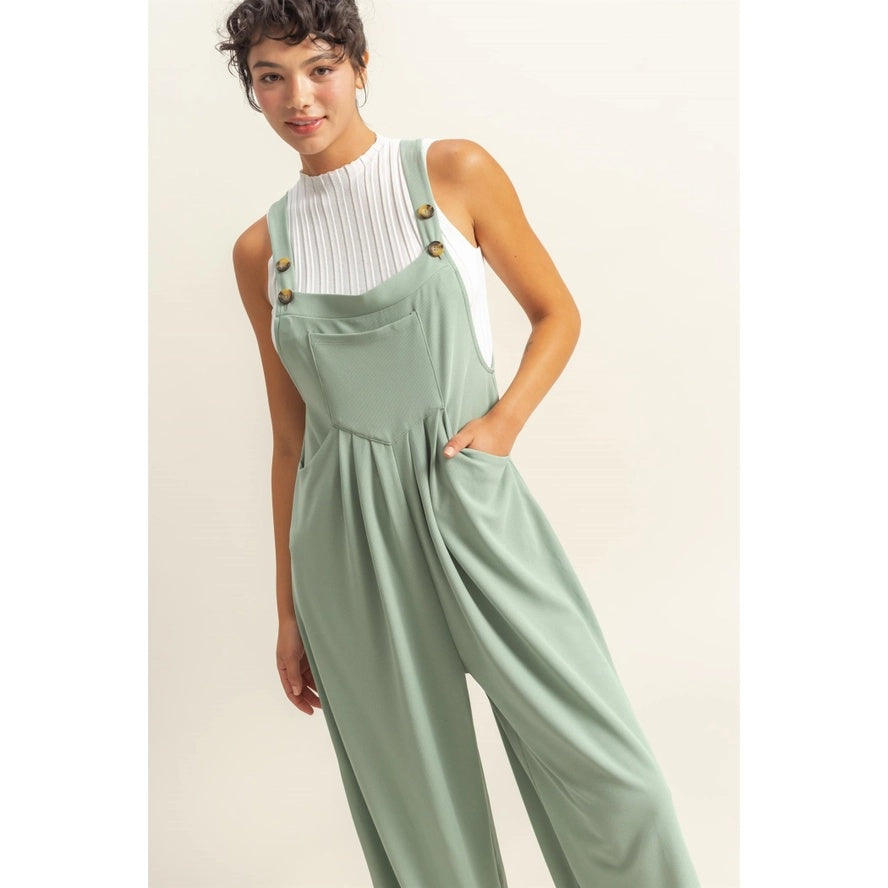 Apron Wide Leg Jumpsuit