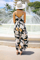 Abstract Floral Slouchy Jumpsuit