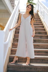 Twist Front Wide Leg Jumpsuit