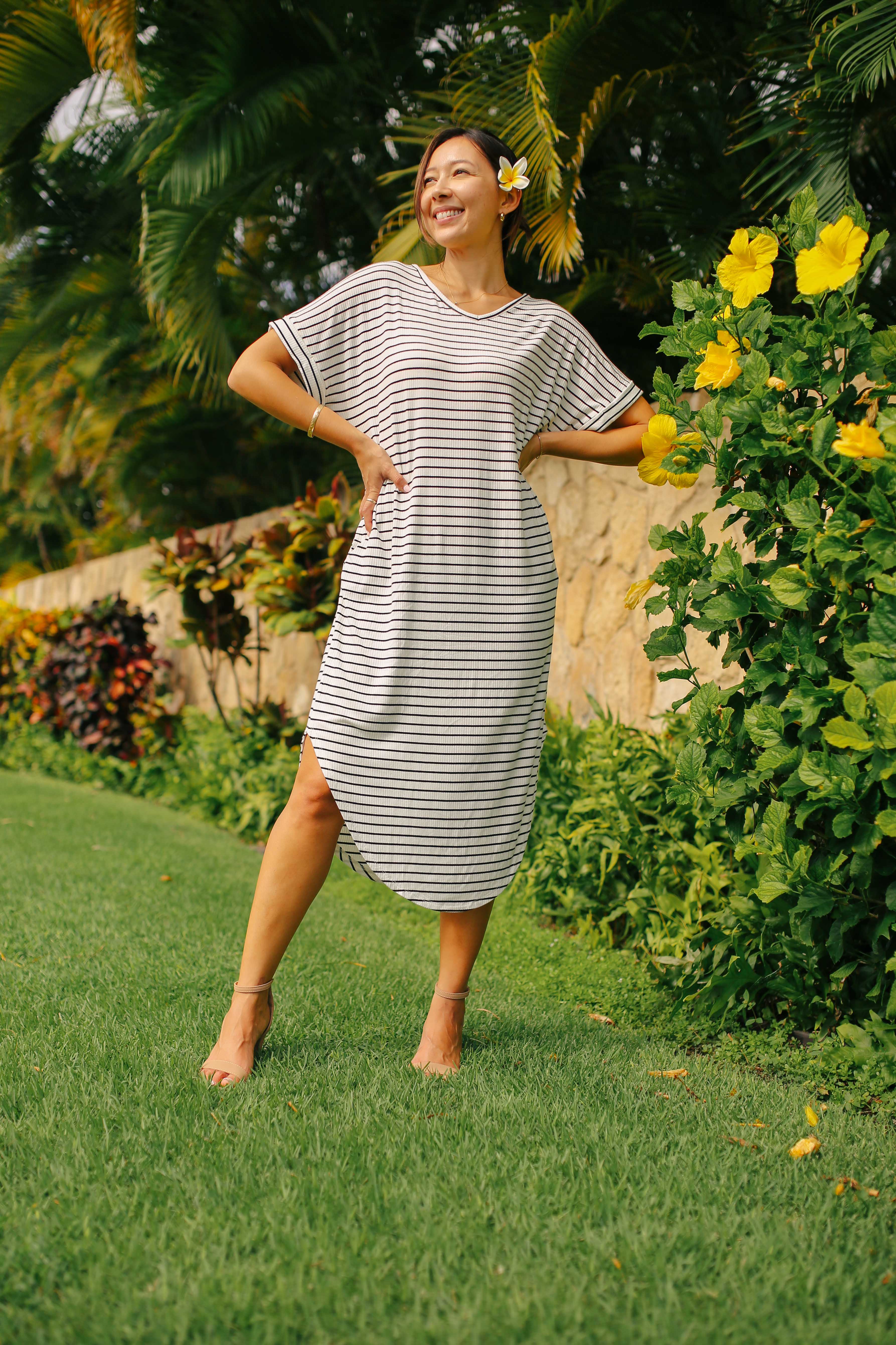 Striped T-Shirt Maxi Dress