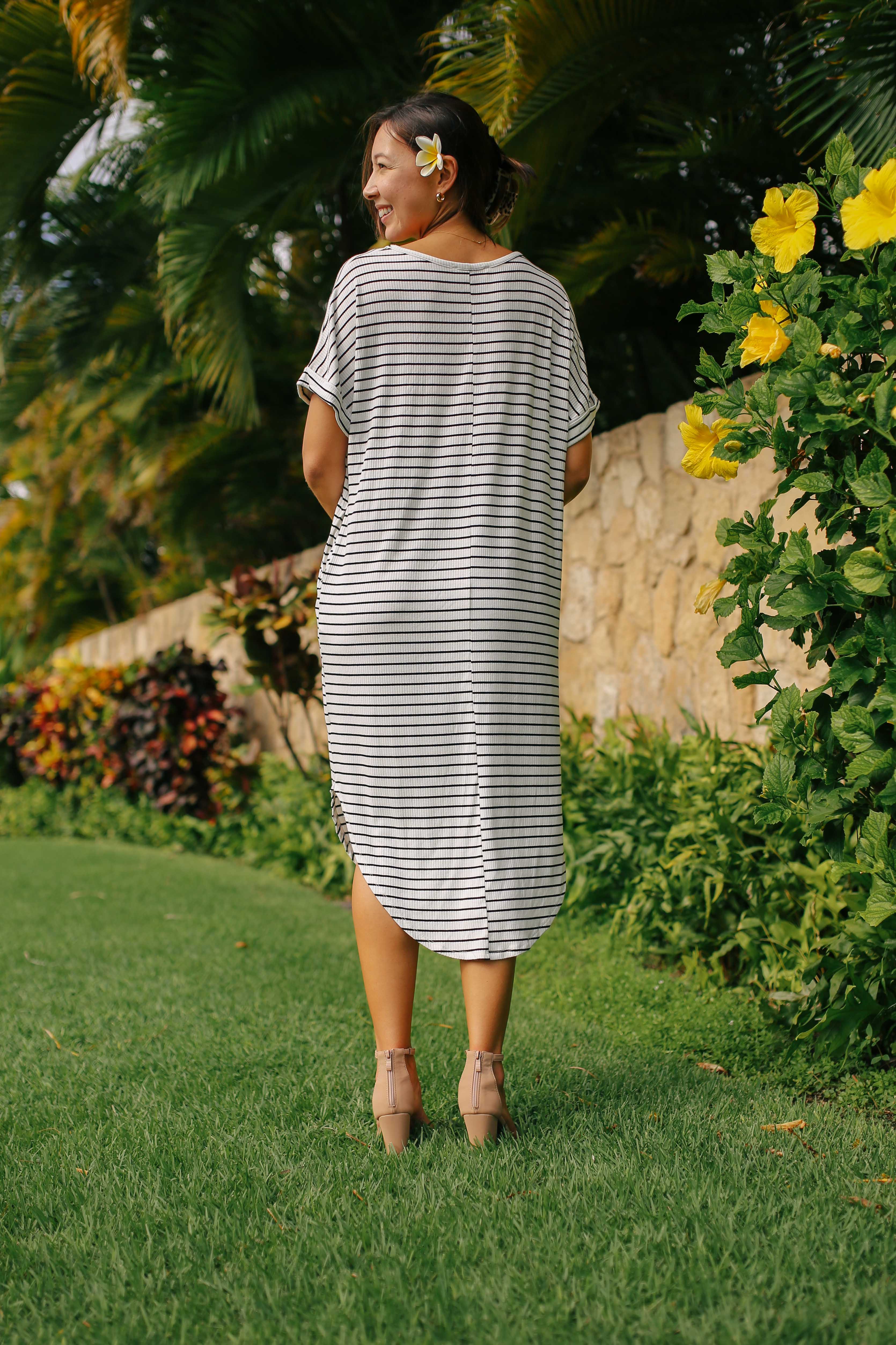 Striped T-Shirt Maxi Dress