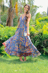 Mosaic Boho Halter Maxi Dress