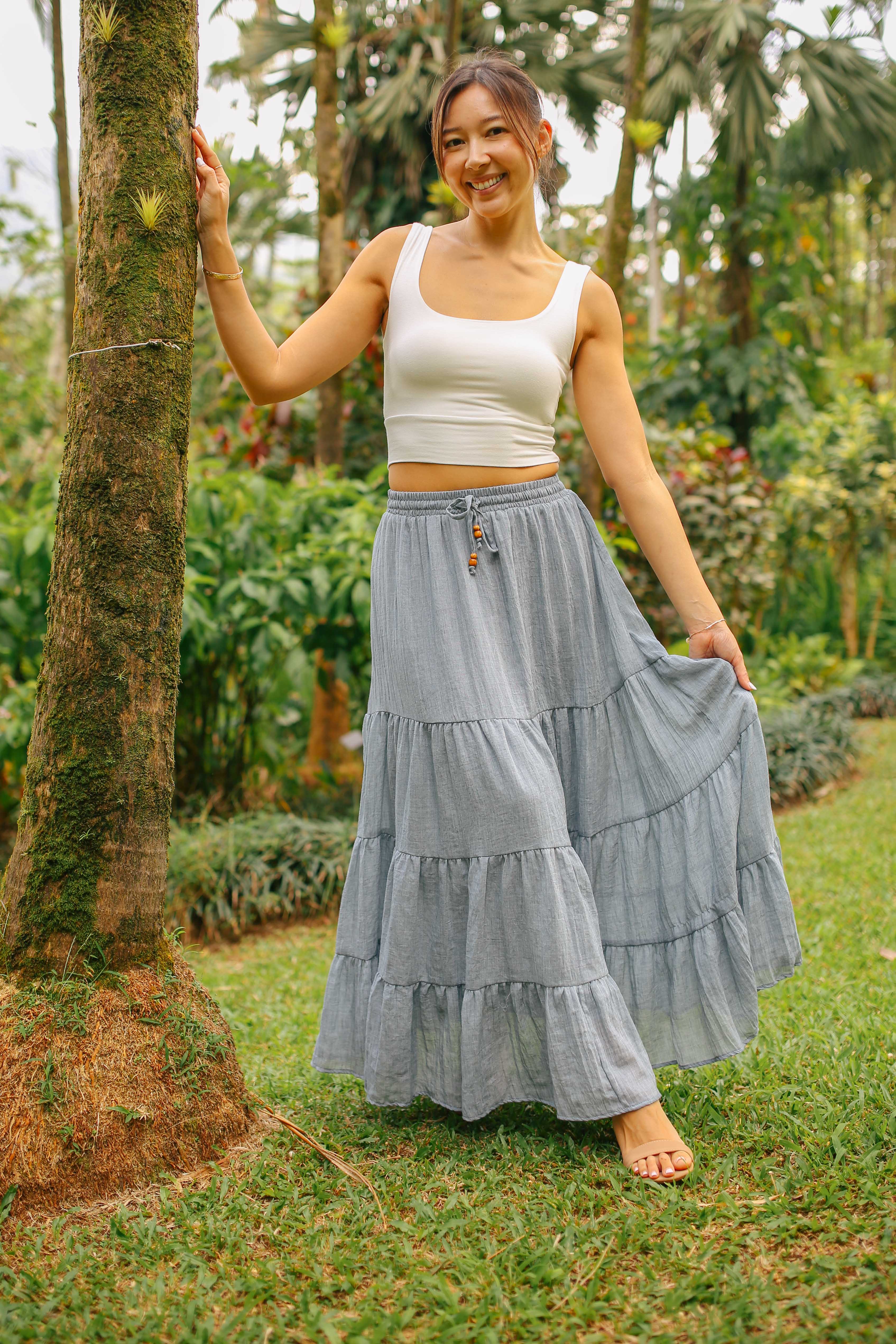 Tiered Maxi Skirt