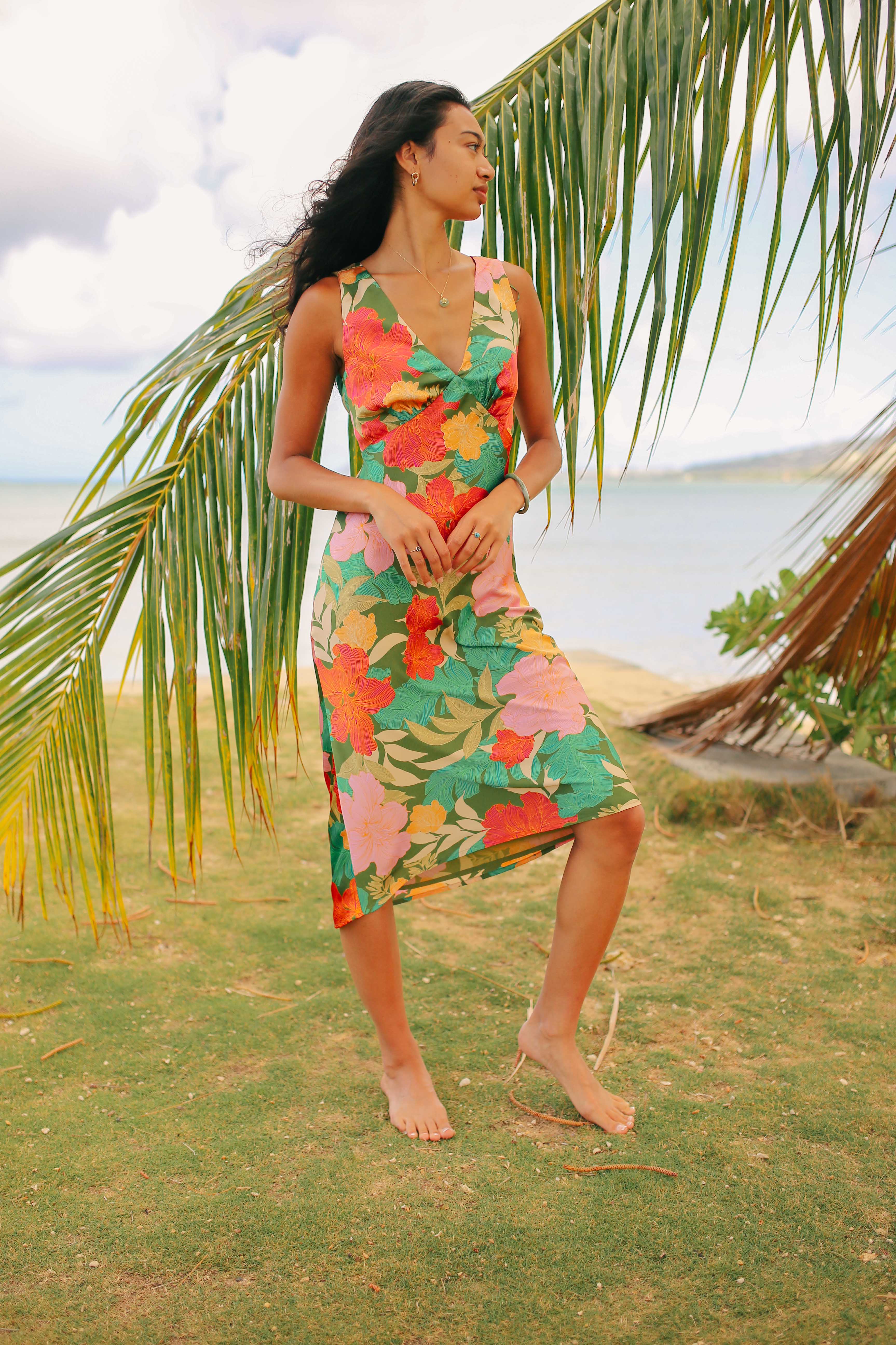 Ibiza Silky Midi Dress