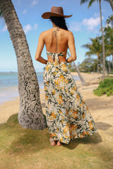 Palm Print Halter Top/ Skirt Set (sold separately)