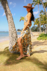 Palm Print Halter Top/ Skirt Set (sold separately)