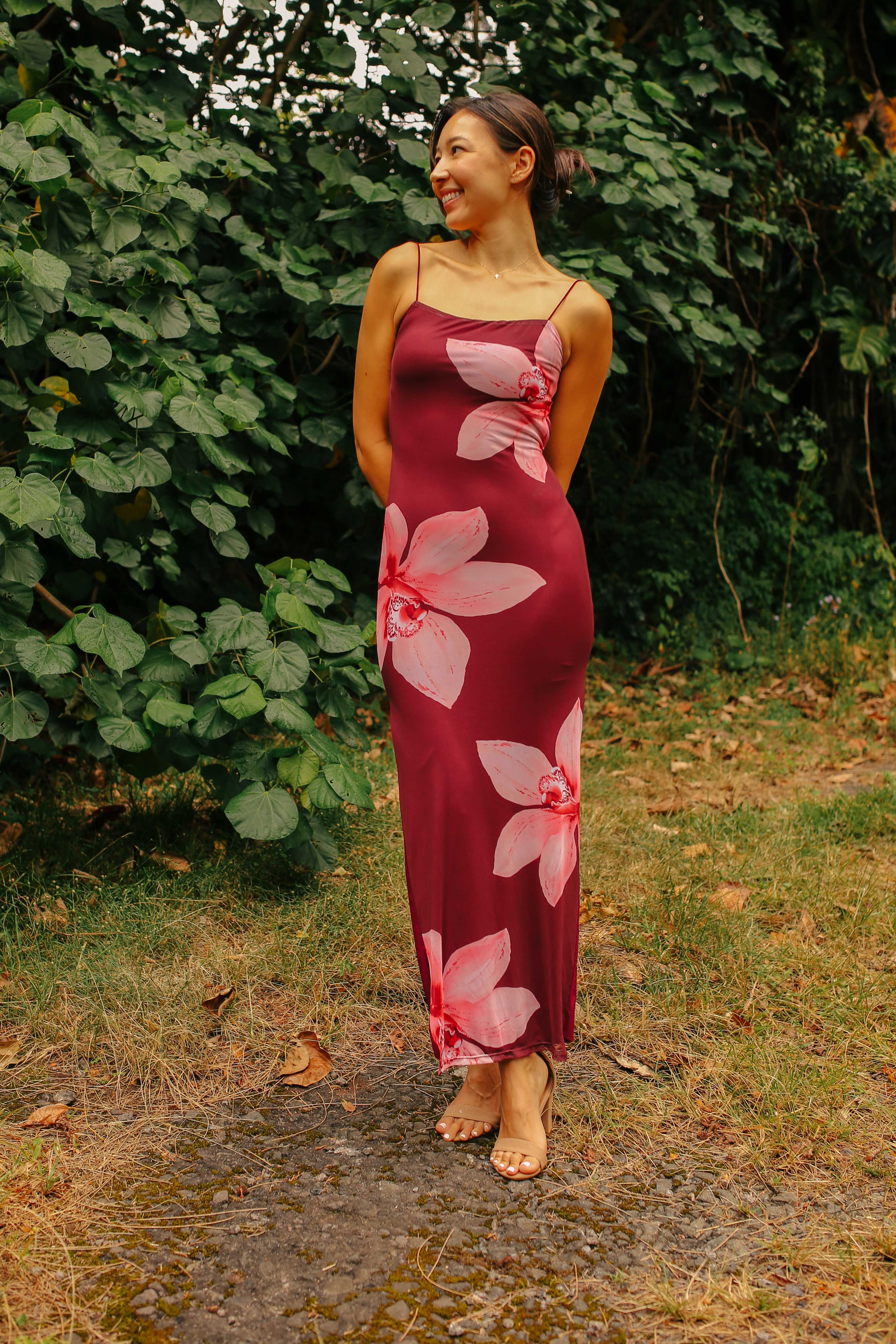 Orchid Cage Back Maxi Dress