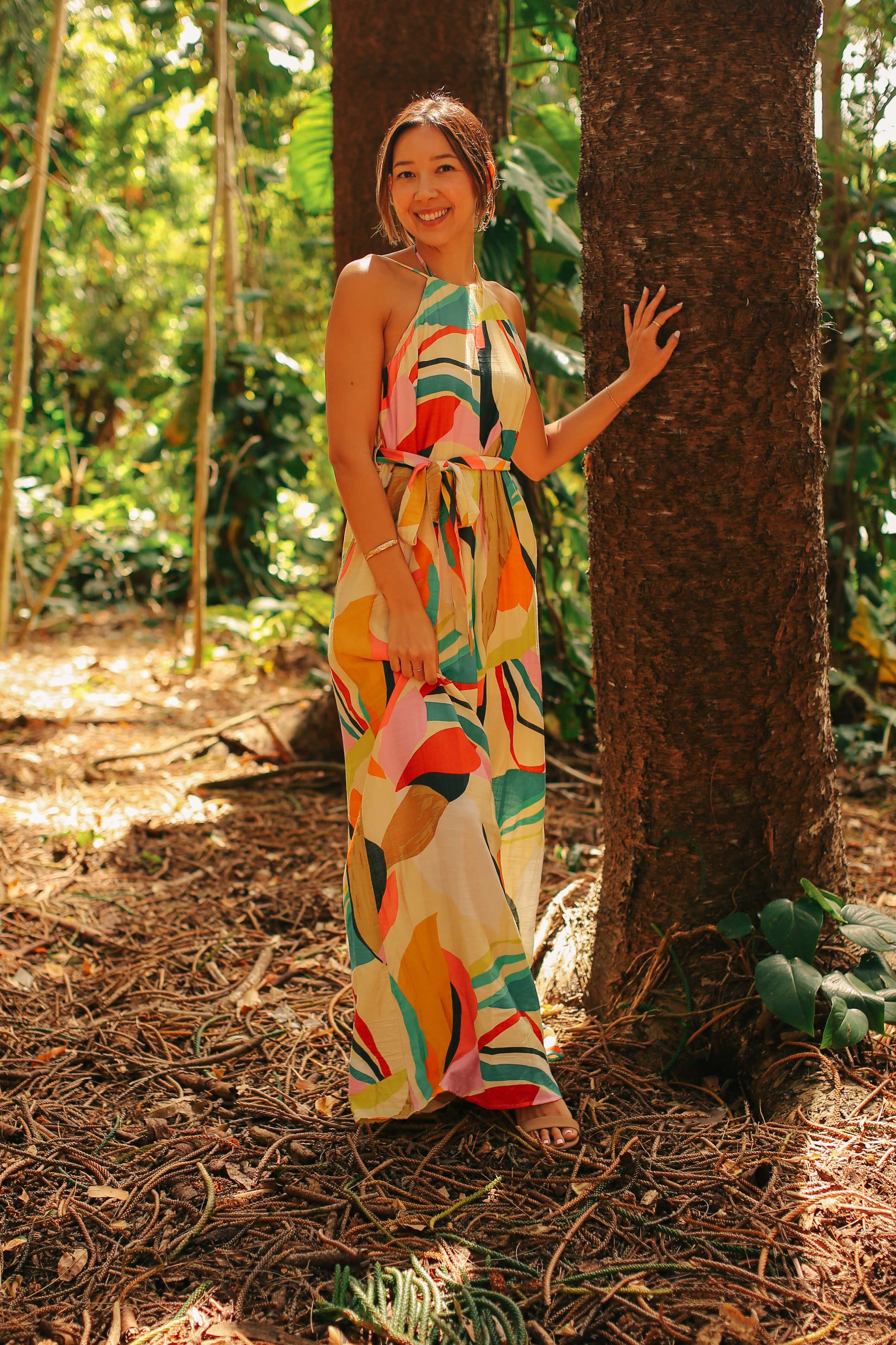Multicolor Halter Jumpsuit