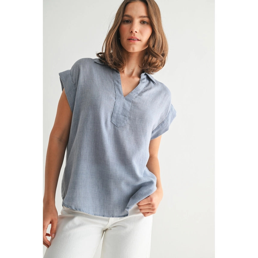 Textured S/S Top