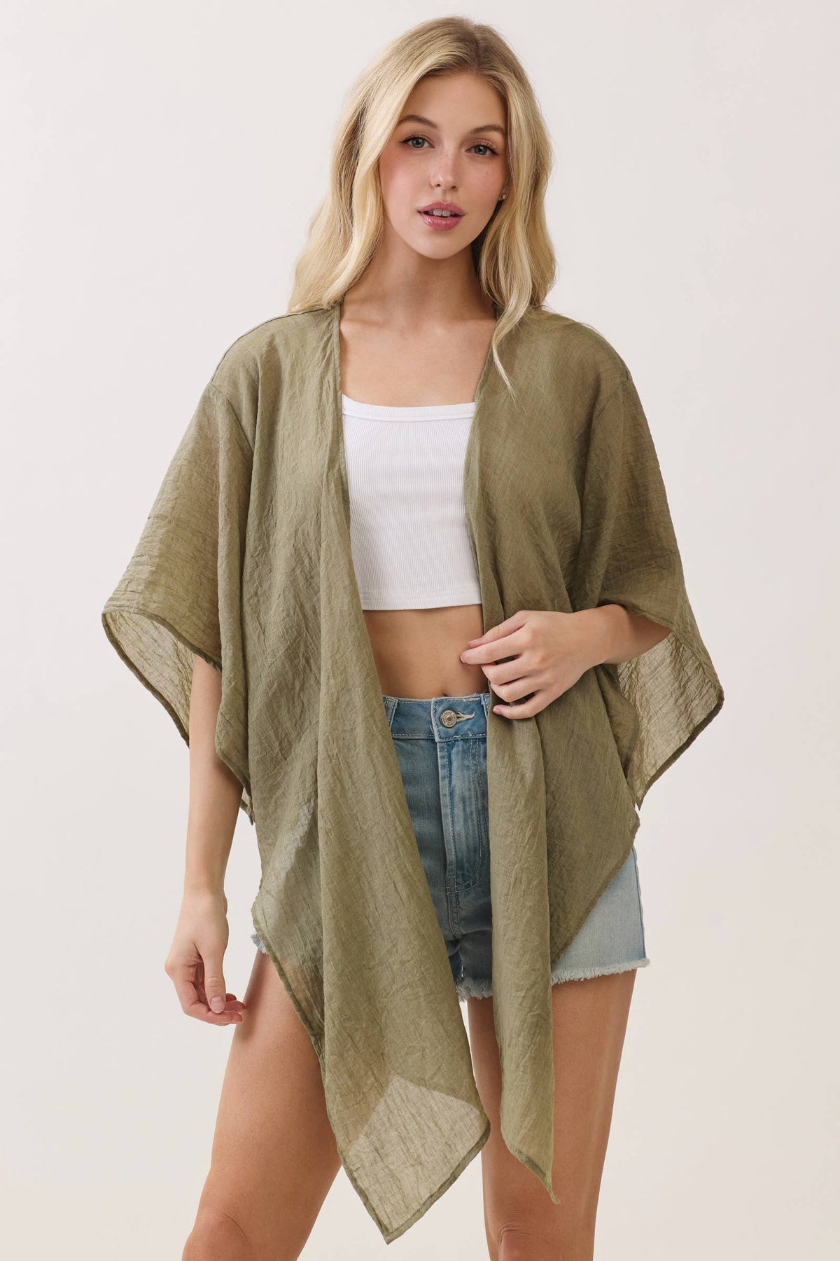 Open Front Tie Cardigan