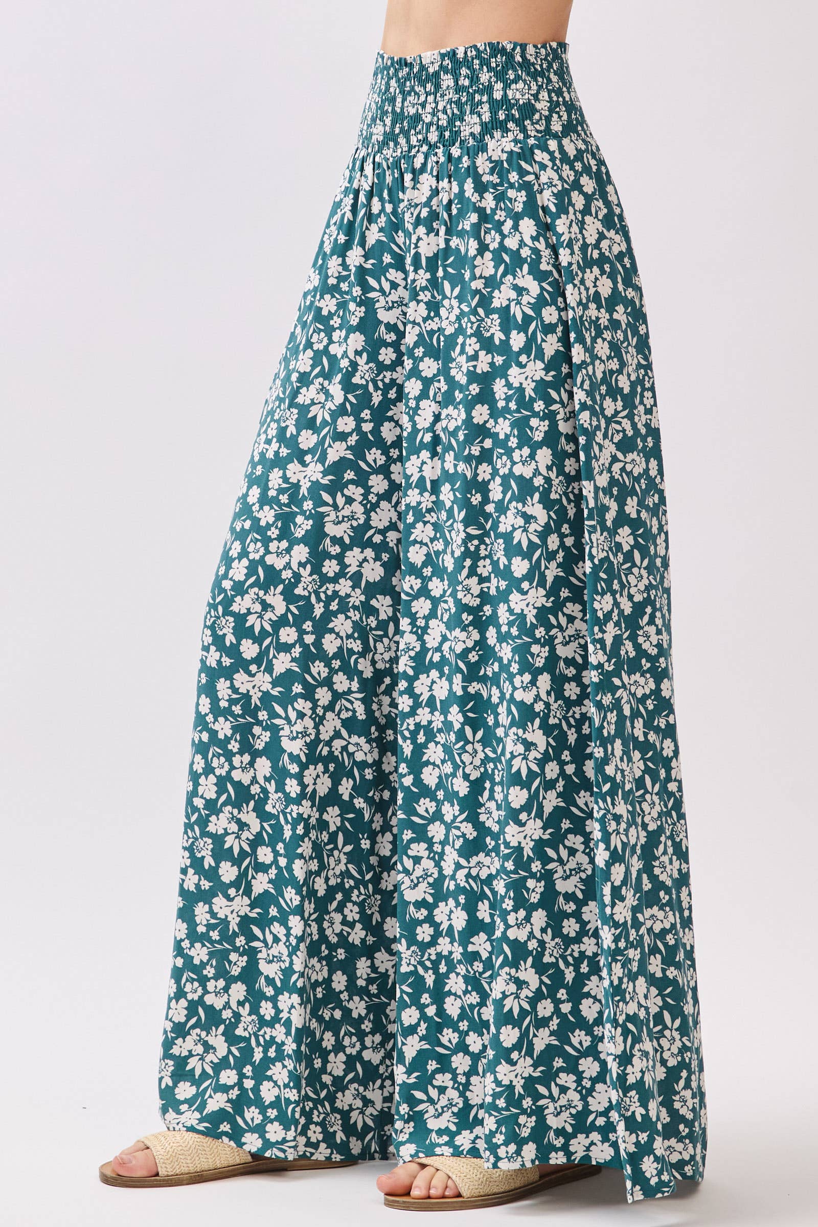 Floral Printed Wide Leg Pants