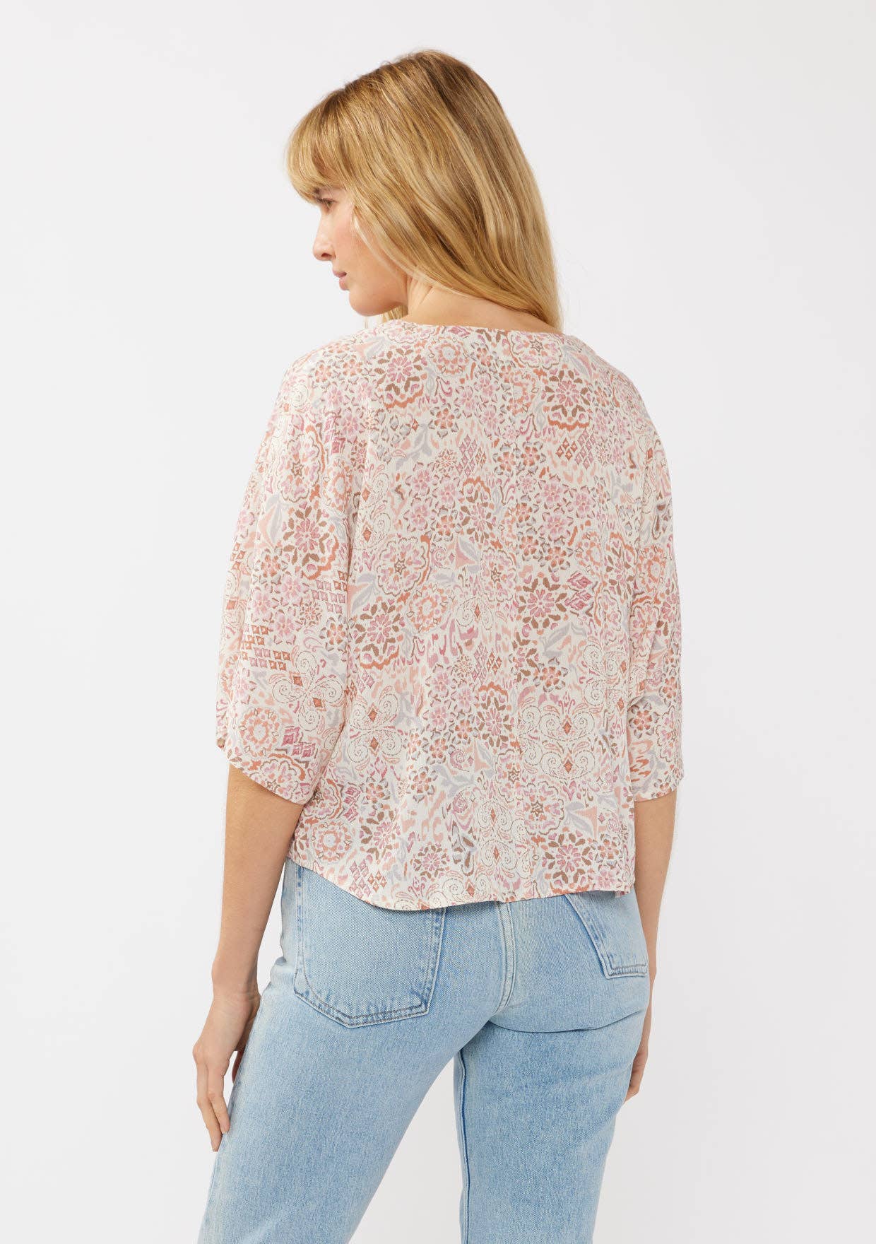 Short Sleeves Kimono Tie-Front Top