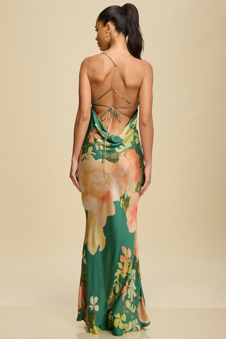 Transition Floral Chain Slip Dress
