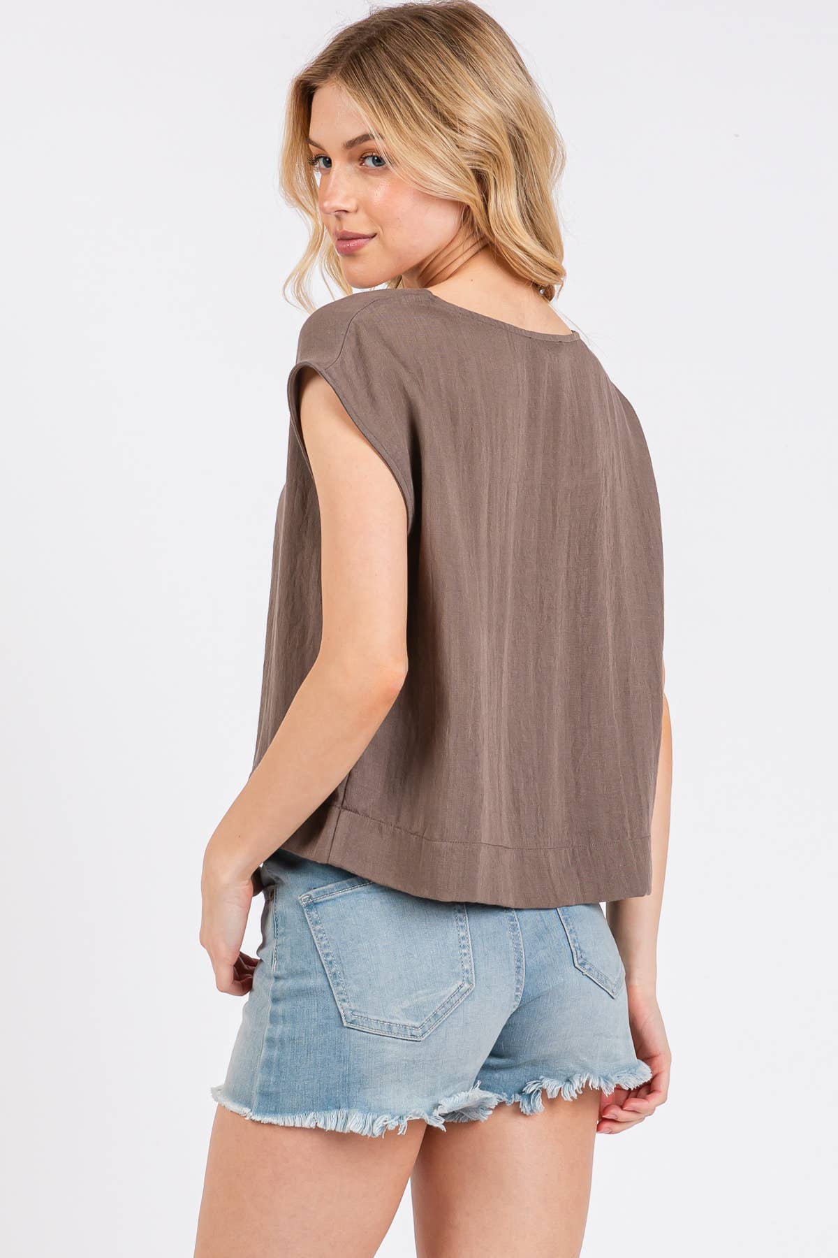 Round Neck Boxy Top