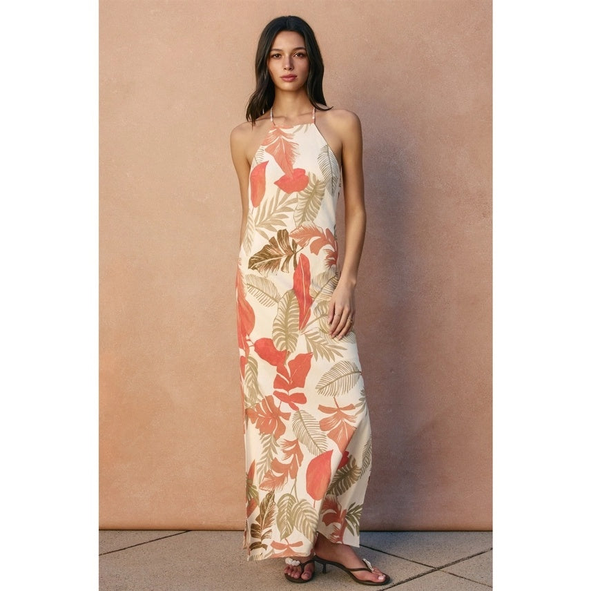 Island Halter Neck Maxi Dress