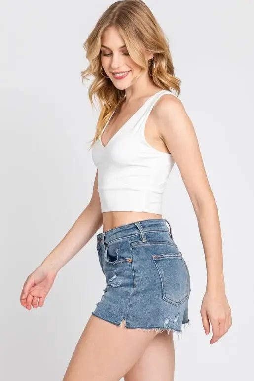 Double Layered Crop Tank Top