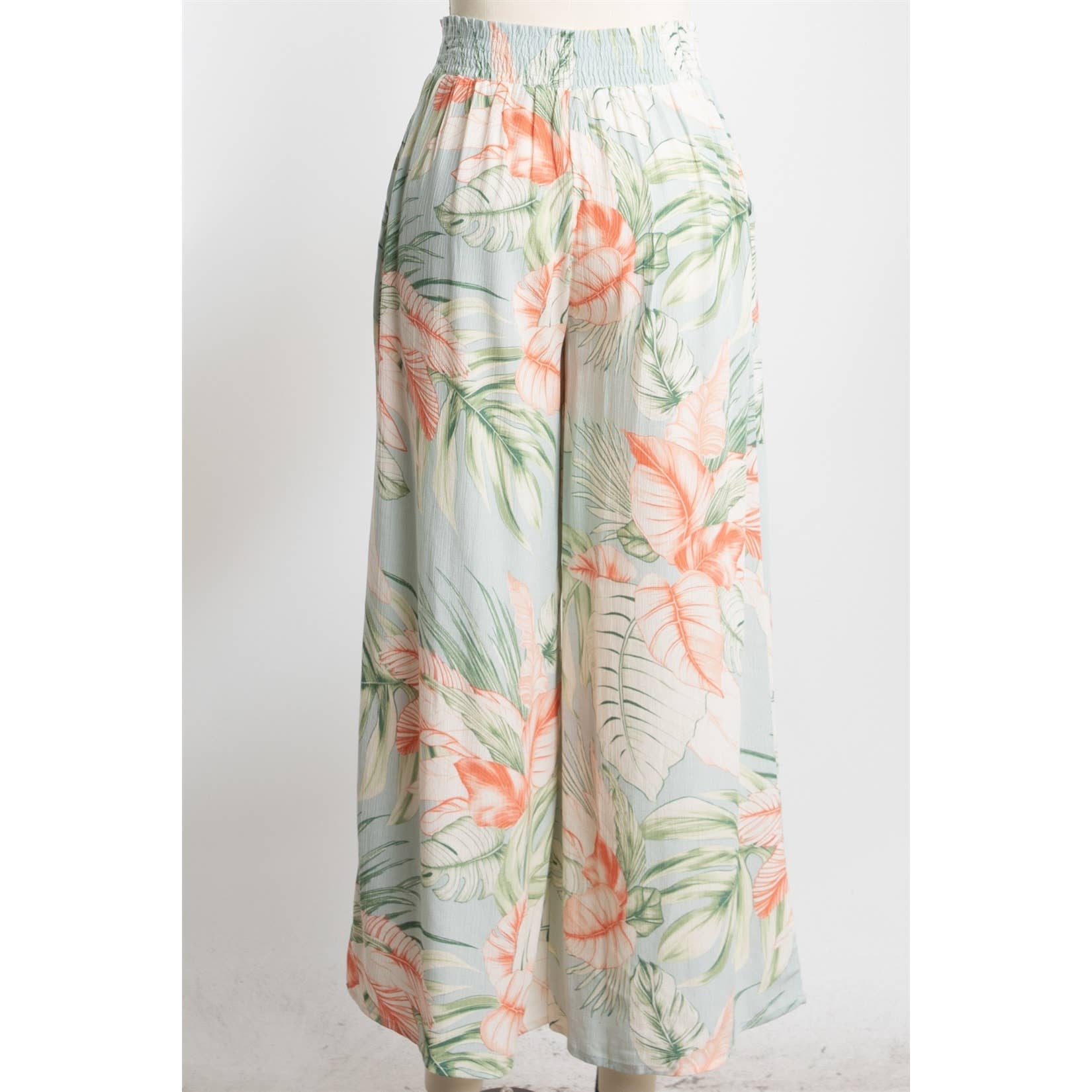 Tropical Smock Waist Pants