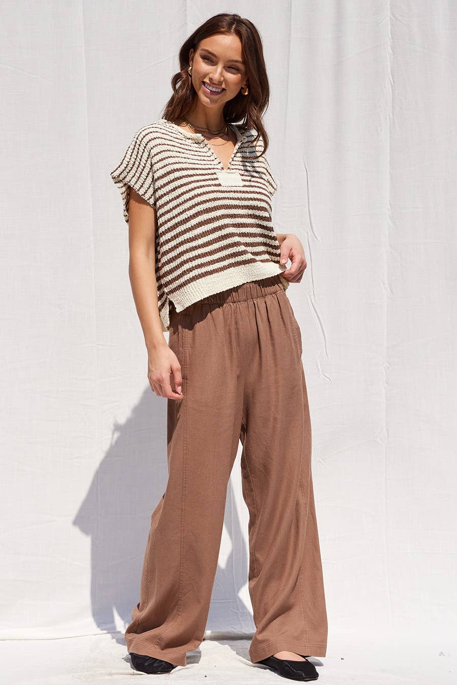 Striped Sleeveless Sweater