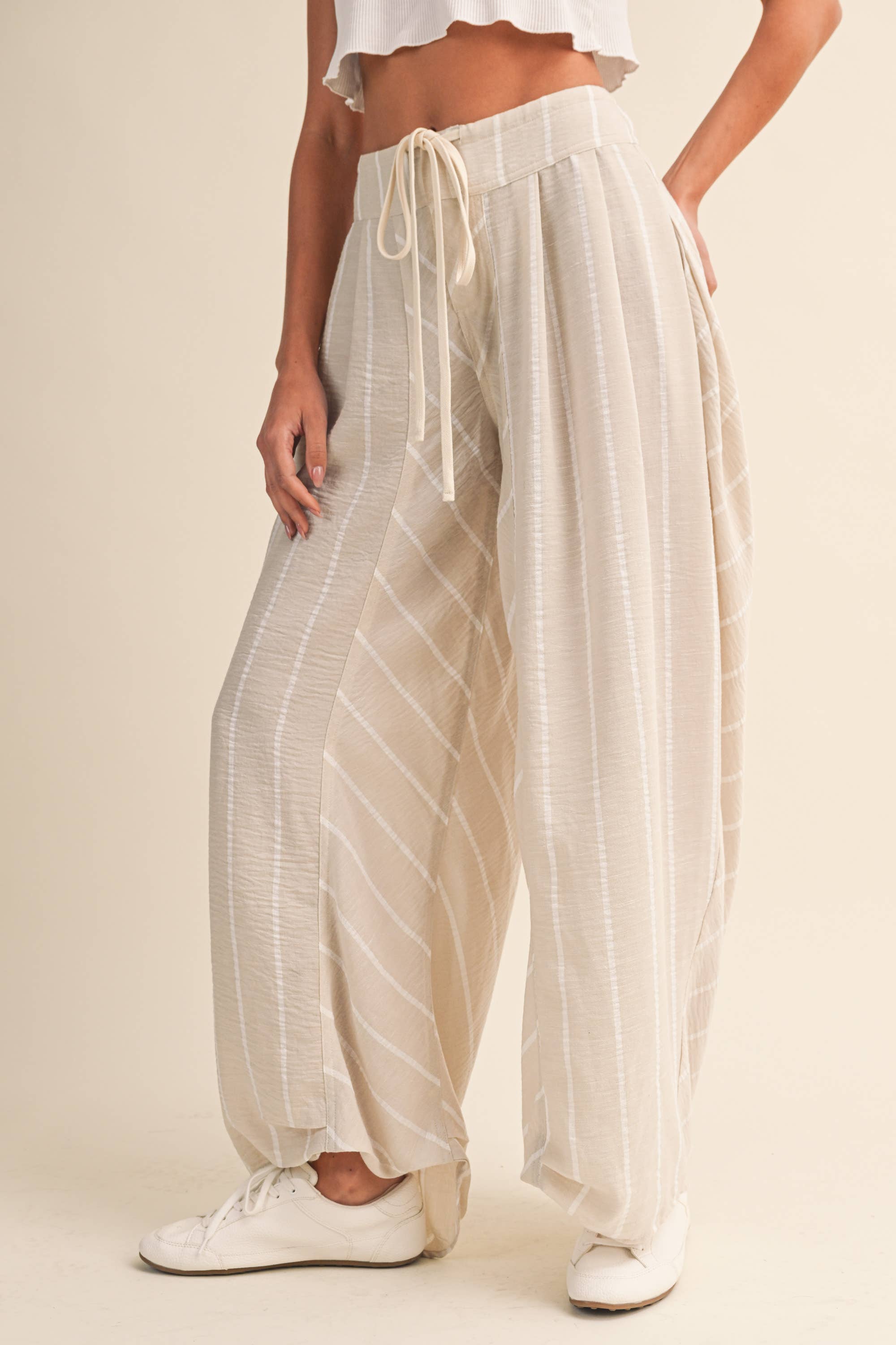 Multi Stripe Wide Leg Pants