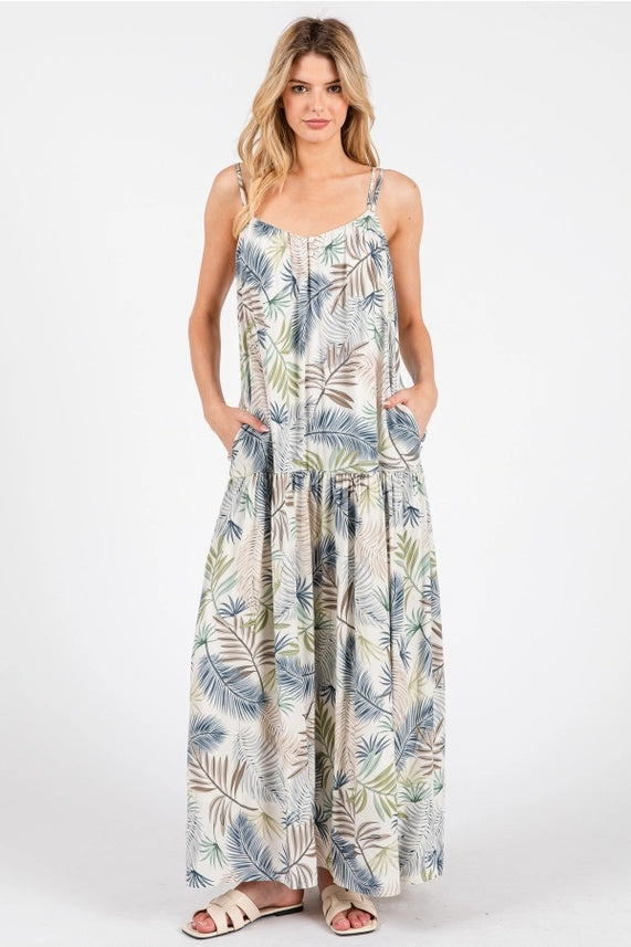 Tropical Tiered Maxi Dress