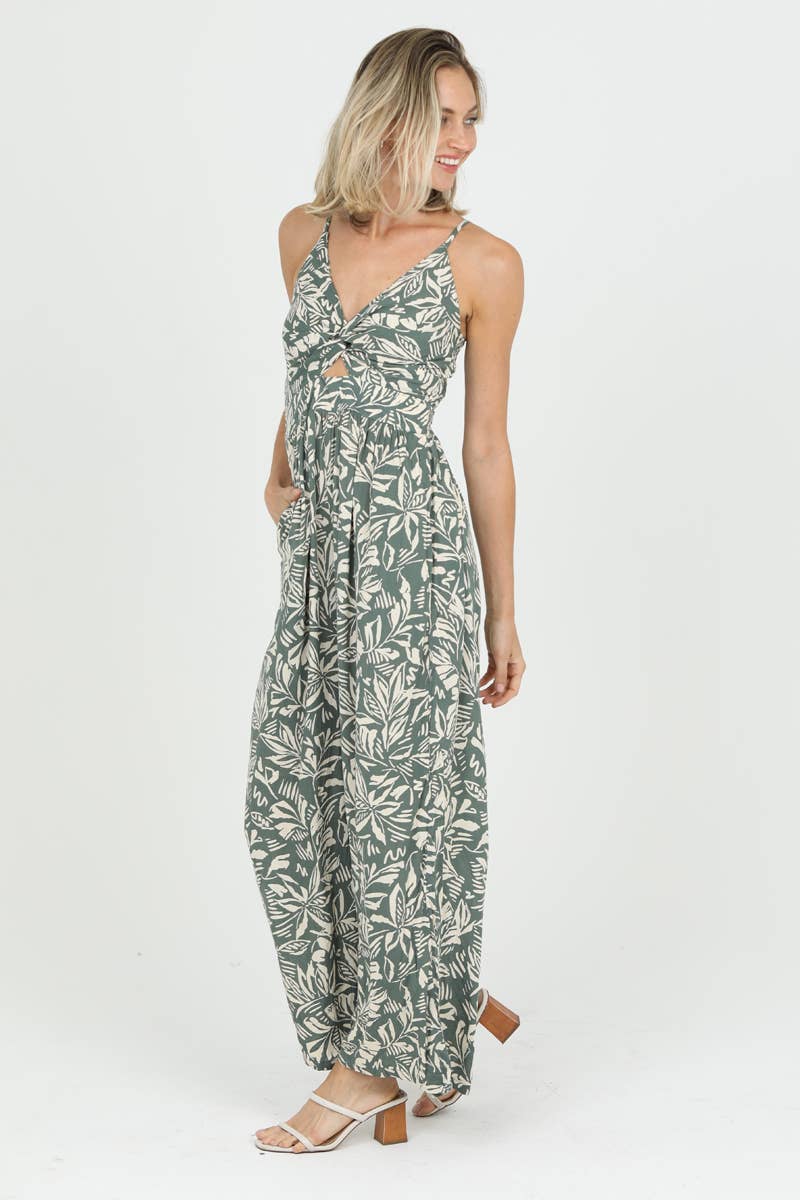 Botanical Twist Front C/O Jumpsuit