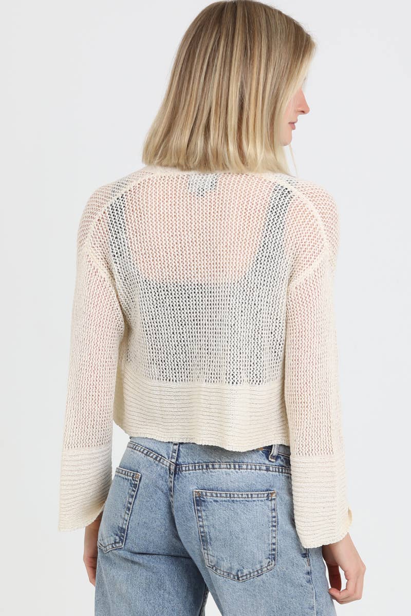Light Weight Open Knit Cardigan