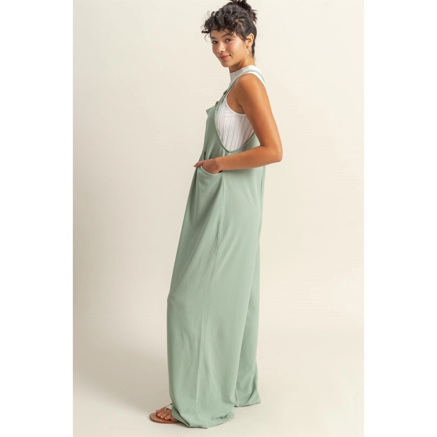 Apron Wide Leg Jumpsuit