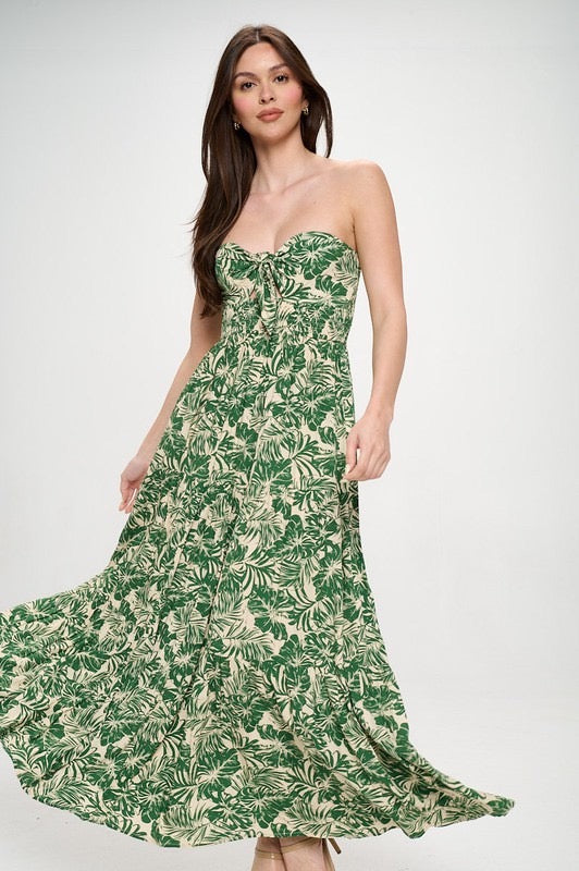 Palm Tube Maxi Dress (PRE-ORDER ONLY)