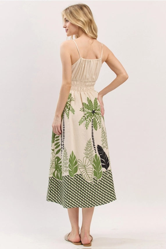 Paradise Smocked Midi Dress