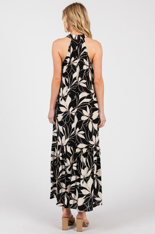 Halter Tiered Maxi Dress
