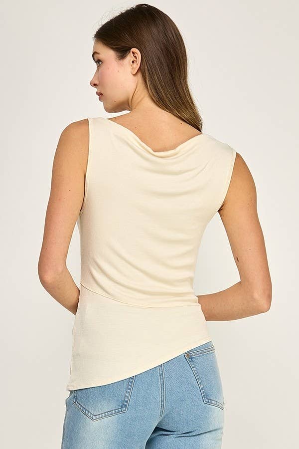 Sleeveless Draped Top