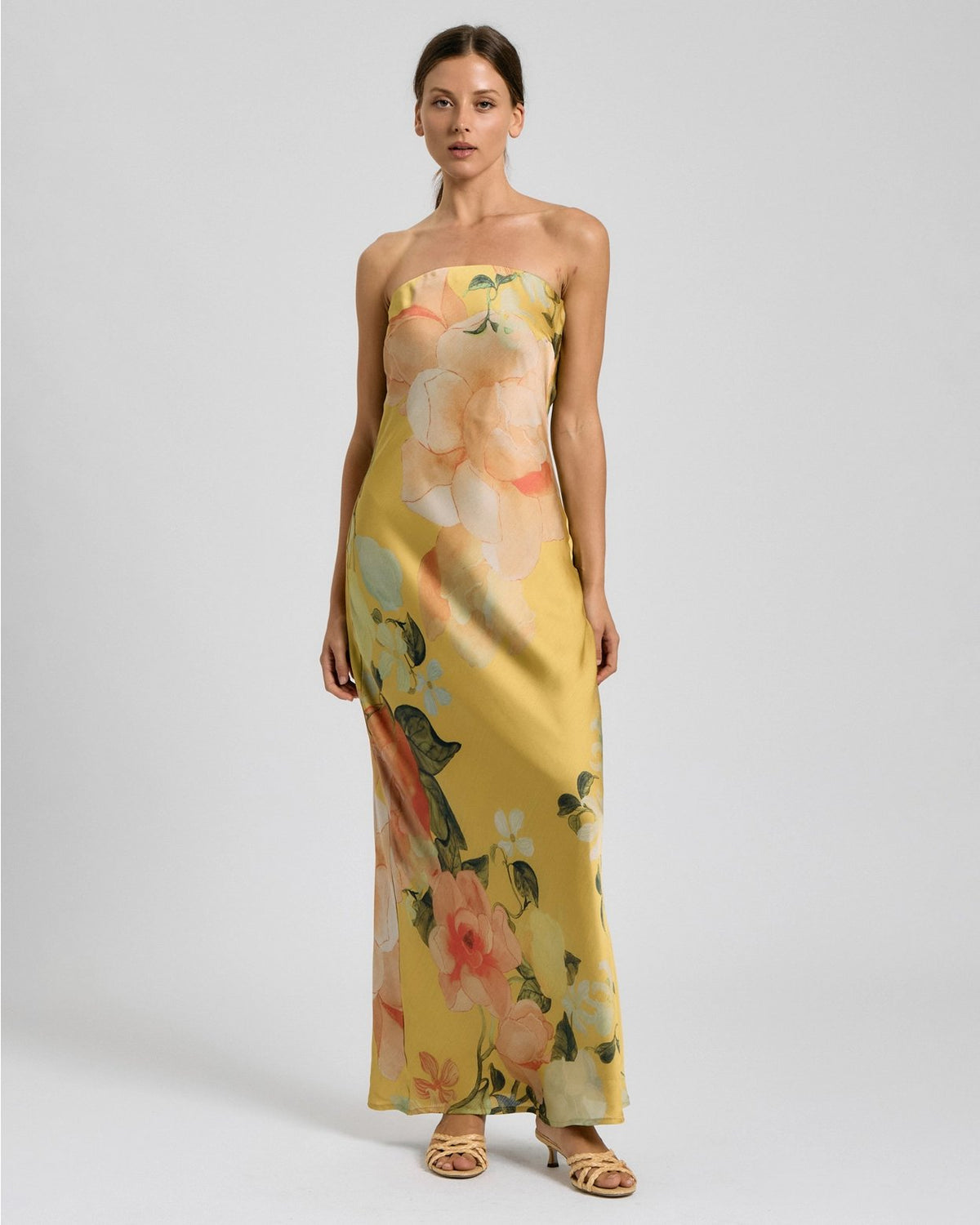 Floral Open Back Maxi Dress