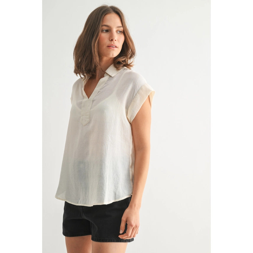 Textured S/S Top