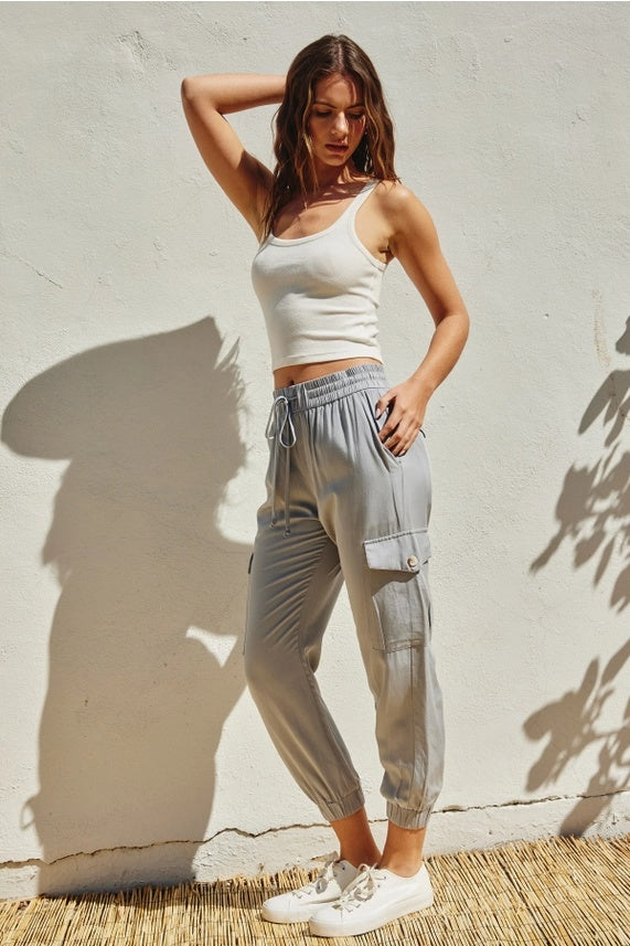 Drawstring Cargo Joggers