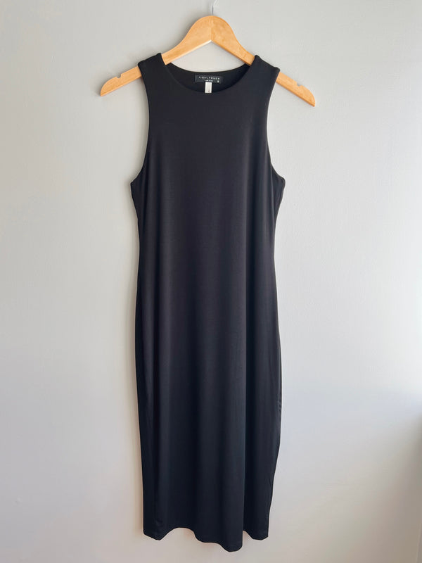 High Neck Double Layer Midi Dress (2 colors)
