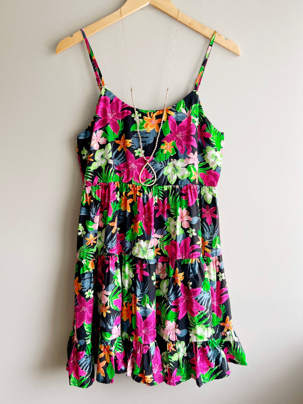 Tropical Tiered Mini Dress (FINAL SALE)