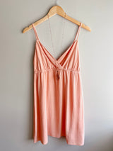 Linen Elastic Waist Mini Dress (2 colors)