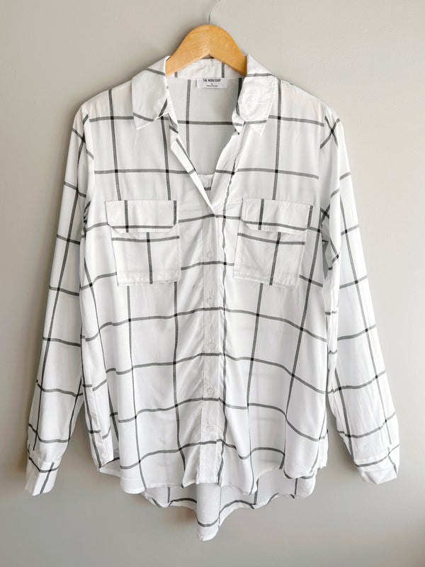 Oversize Grid Button Up Top (2 colors)