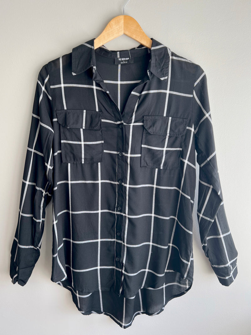 Oversize Grid Button Up Top (2 colors)