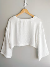 Flare Sleeve Cropped Top (3 colors)