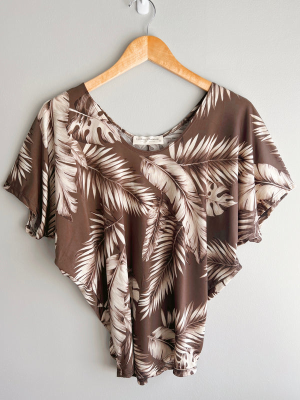 Palm Print Dolman Top (3 colors)